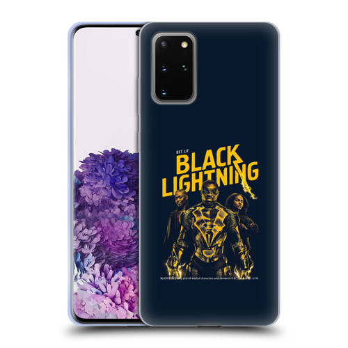 Black Lightning Key Art Get Lit Soft Gel Case for Samsung Galaxy S20+ / S20+ 5G