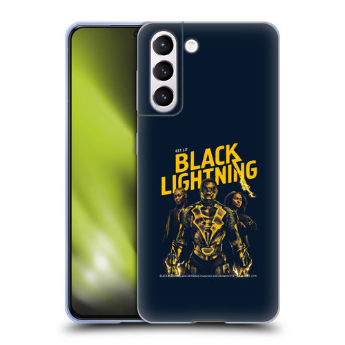 Black Lightning Key Art Get Lit Soft Gel Case for Samsung Galaxy S21 5G