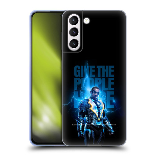 Black Lightning Key Art Give The People Hope Soft Gel Case for Samsung Galaxy S21 5G