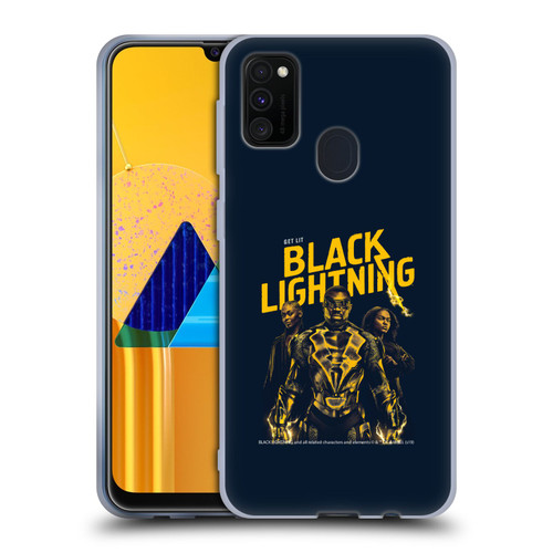 Black Lightning Key Art Get Lit Soft Gel Case for Samsung Galaxy M30s (2019)/M21 (2020)