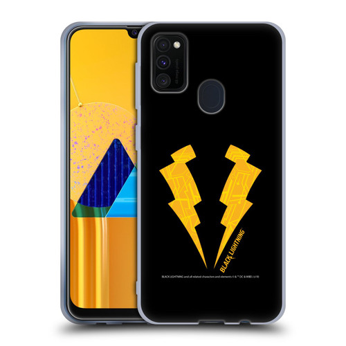 Black Lightning Key Art Logo Soft Gel Case for Samsung Galaxy M30s (2019)/M21 (2020)