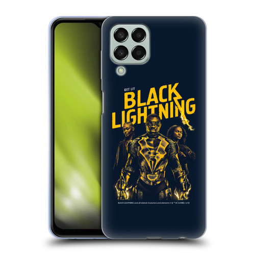 Black Lightning Key Art Get Lit Soft Gel Case for Samsung Galaxy M33 (2022)