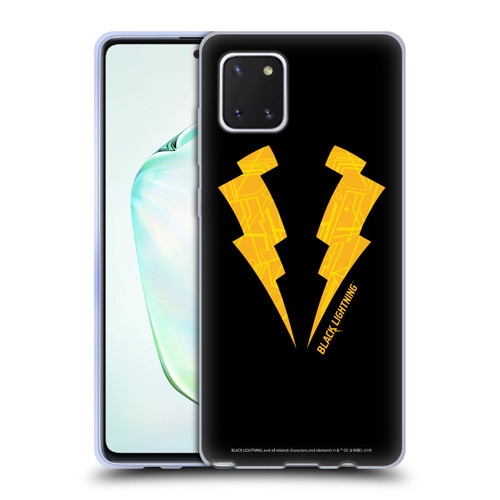 Black Lightning Key Art Logo Soft Gel Case for Samsung Galaxy Note10 Lite