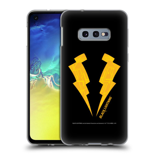 Black Lightning Key Art Logo Soft Gel Case for Samsung Galaxy S10e