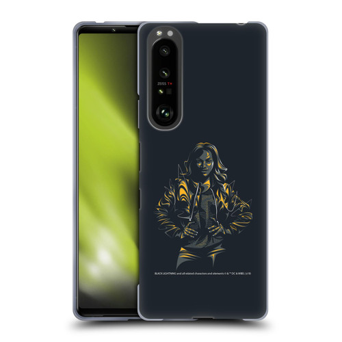 Black Lightning Key Art Jennifer Pierce Soft Gel Case for Sony Xperia 1 III