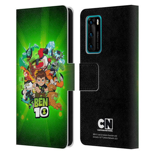 Ben 10: Animated Series Graphics Character Art Leather Book Wallet Case Cover For Huawei P40 5G
