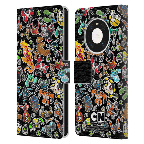 Ben 10: Animated Series Graphics Alien Pattern Leather Book Wallet Case Cover For Huawei Mate 40 Pro 5G
