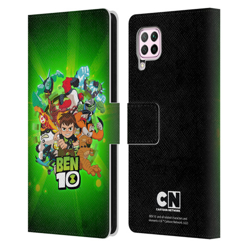Ben 10: Animated Series Graphics Character Art Leather Book Wallet Case Cover For Huawei Nova 6 SE / P40 Lite