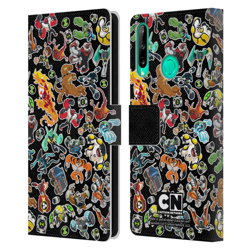 Ben 10: Animated Series Graphics Alien Pattern Leather Book Wallet Case Cover For Huawei P40 lite E