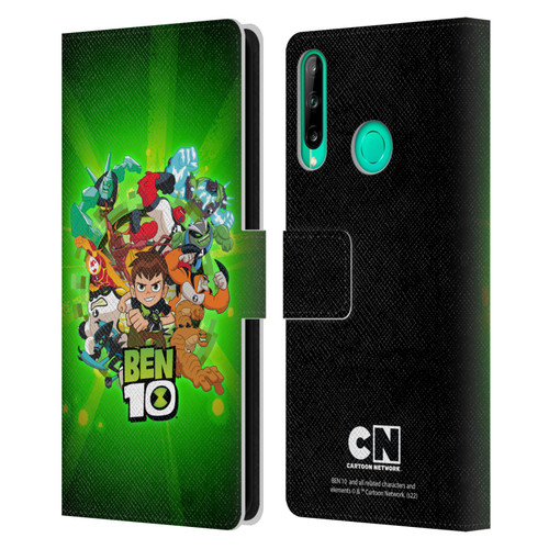 Ben 10: Animated Series Graphics Character Art Leather Book Wallet Case Cover For Huawei P40 lite E