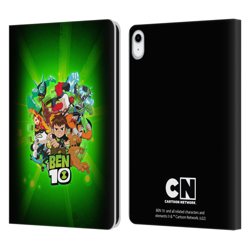 Ben 10: Animated Series Graphics Character Art Leather Book Wallet Case Cover For Apple iPad 10.9 (2022)
