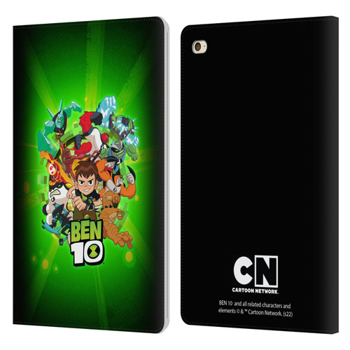 Ben 10: Animated Series Graphics Character Art Leather Book Wallet Case Cover For Apple iPad mini 4