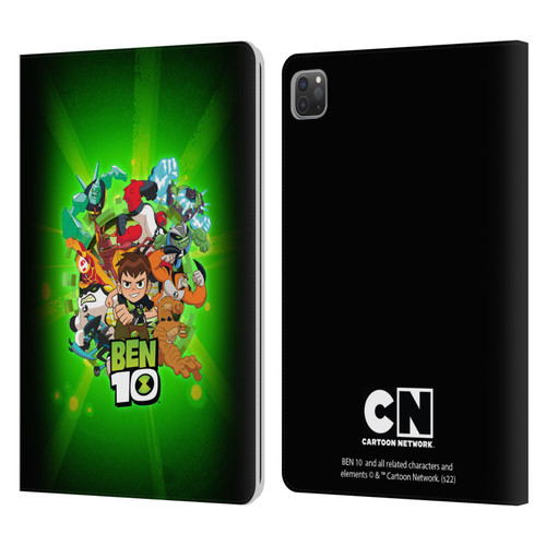 Ben 10: Animated Series Graphics Character Art Leather Book Wallet Case Cover For Apple iPad Pro 11 2020 / 2021 / 2022