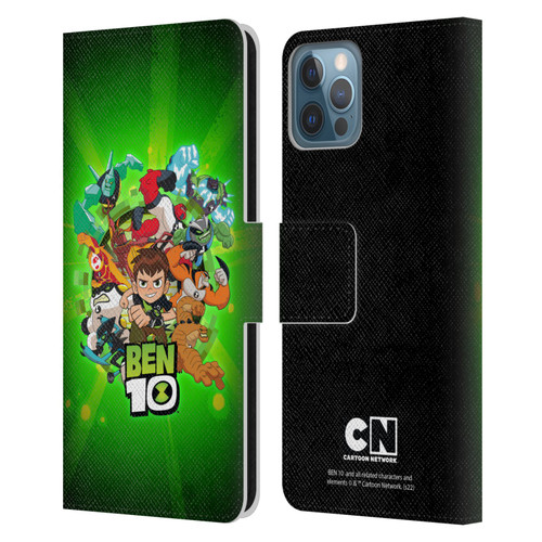 Ben 10: Animated Series Graphics Character Art Leather Book Wallet Case Cover For Apple iPhone 12 / iPhone 12 Pro