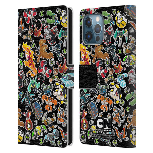 Ben 10: Animated Series Graphics Alien Pattern Leather Book Wallet Case Cover For Apple iPhone 12 Pro Max