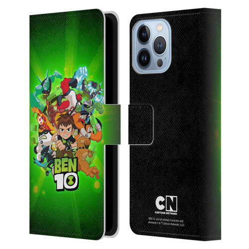 Ben 10: Animated Series Graphics Character Art Leather Book Wallet Case Cover For Apple iPhone 13 Pro Max