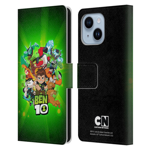Ben 10: Animated Series Graphics Character Art Leather Book Wallet Case Cover For Apple iPhone 14 Plus