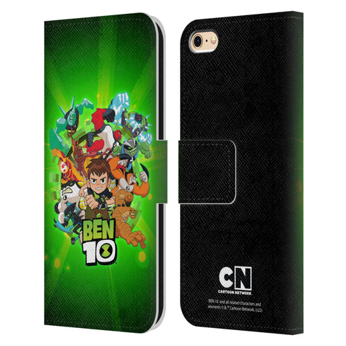 Ben 10: Animated Series Graphics Character Art Leather Book Wallet Case Cover For Apple iPhone 6 / iPhone 6s