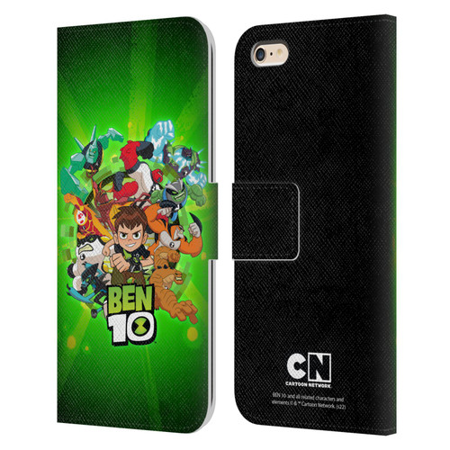 Ben 10: Animated Series Graphics Character Art Leather Book Wallet Case Cover For Apple iPhone 6 Plus / iPhone 6s Plus