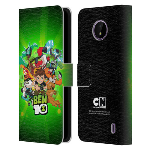 Ben 10: Animated Series Graphics Character Art Leather Book Wallet Case Cover For Nokia C10 / C20