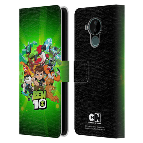 Ben 10: Animated Series Graphics Character Art Leather Book Wallet Case Cover For Nokia C30