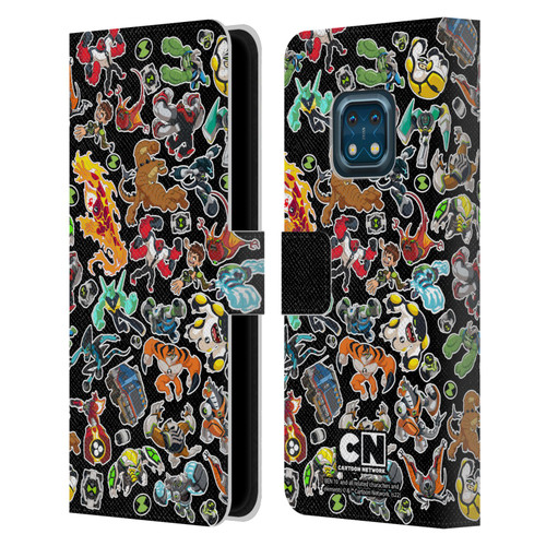 Ben 10: Animated Series Graphics Alien Pattern Leather Book Wallet Case Cover For Nokia XR20