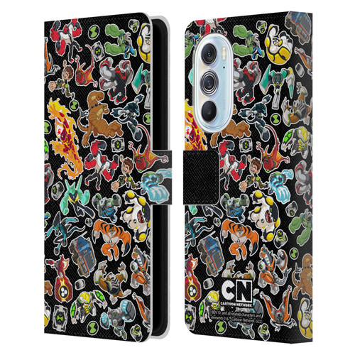 Ben 10: Animated Series Graphics Alien Pattern Leather Book Wallet Case Cover For Motorola Edge X30