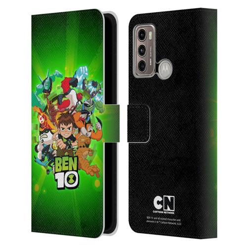 Ben 10: Animated Series Graphics Character Art Leather Book Wallet Case Cover For Motorola Moto G60 / Moto G40 Fusion