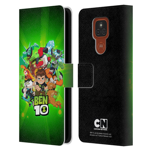 Ben 10: Animated Series Graphics Character Art Leather Book Wallet Case Cover For Motorola Moto E7 Plus