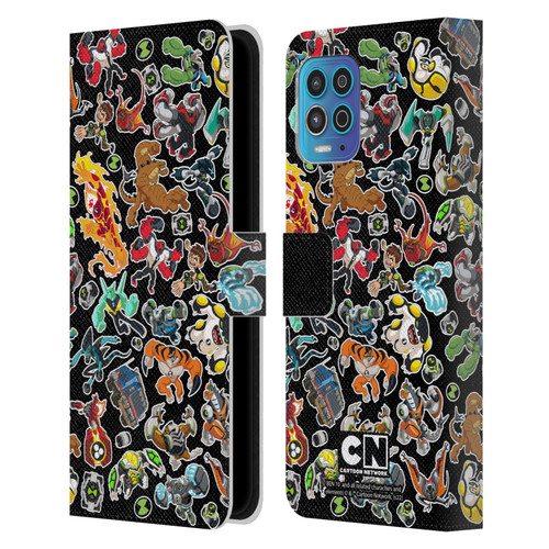 Ben 10: Animated Series Graphics Alien Pattern Leather Book Wallet Case Cover For Motorola Moto G100