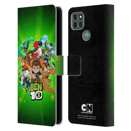 Ben 10: Animated Series Graphics Character Art Leather Book Wallet Case Cover For Motorola Moto G9 Power