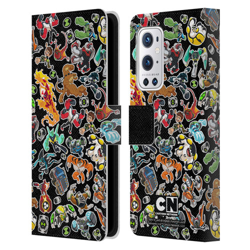 Ben 10: Animated Series Graphics Alien Pattern Leather Book Wallet Case Cover For OnePlus 9 Pro