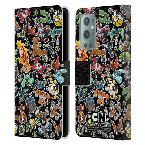 Ben 10: Animated Series Graphics Alien Pattern Leather Book Wallet Case Cover For OnePlus 9