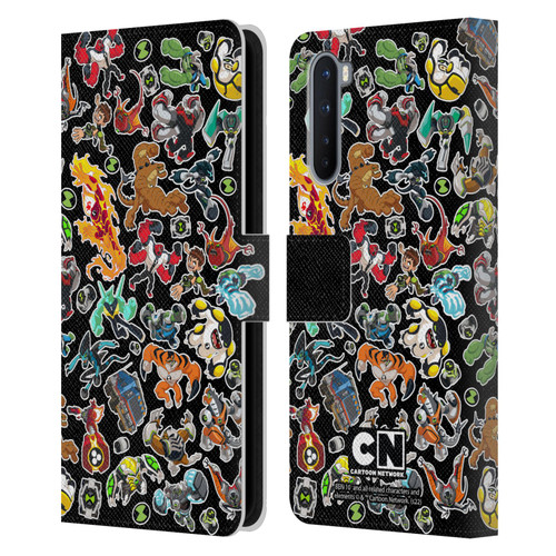 Ben 10: Animated Series Graphics Alien Pattern Leather Book Wallet Case Cover For OnePlus Nord 5G