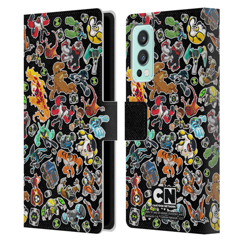 Ben 10: Animated Series Graphics Alien Pattern Leather Book Wallet Case Cover For OnePlus Nord 2 5G