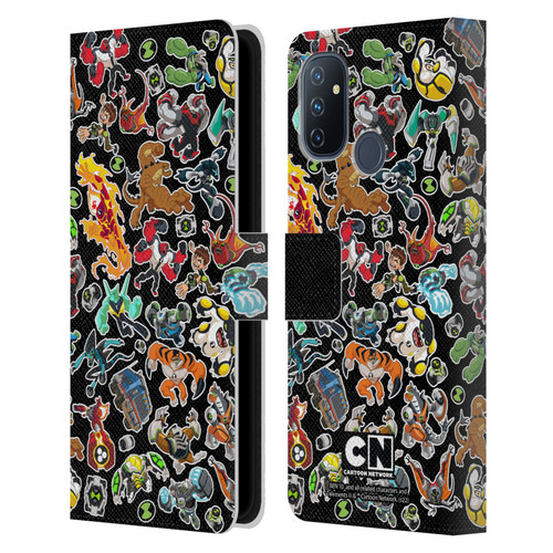 Ben 10: Animated Series Graphics Alien Pattern Leather Book Wallet Case Cover For OnePlus Nord N100