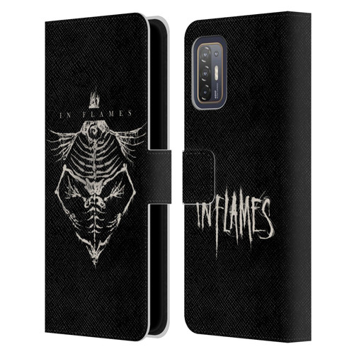 In Flames Metal Grunge Jesterhead Bones Leather Book Wallet Case Cover For HTC Desire 21 Pro 5G