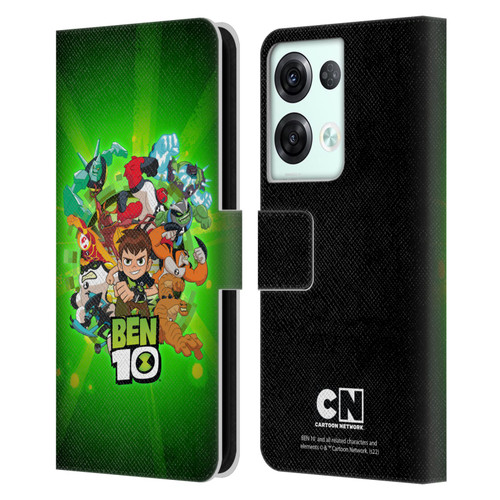 Ben 10: Animated Series Graphics Character Art Leather Book Wallet Case Cover For OPPO Reno8 Pro
