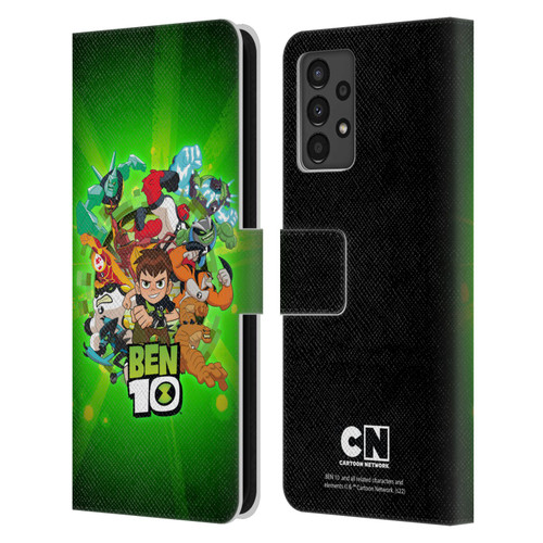 Ben 10: Animated Series Graphics Character Art Leather Book Wallet Case Cover For Samsung Galaxy A13 (2022)