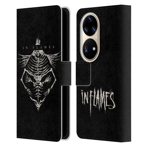 In Flames Metal Grunge Jesterhead Bones Leather Book Wallet Case Cover For Huawei P50 Pro