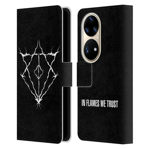 In Flames Metal Grunge Jesterhead Logo Leather Book Wallet Case Cover For Huawei P50 Pro