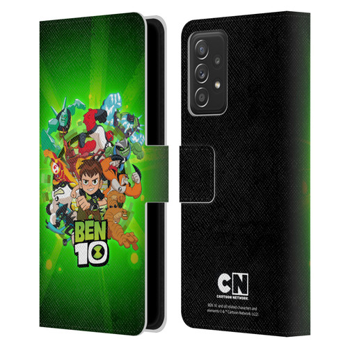 Ben 10: Animated Series Graphics Character Art Leather Book Wallet Case Cover For Samsung Galaxy A53 5G (2022)