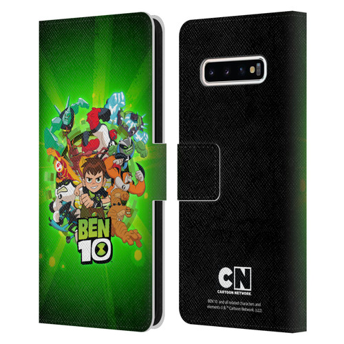 Ben 10: Animated Series Graphics Character Art Leather Book Wallet Case Cover For Samsung Galaxy S10+ / S10 Plus