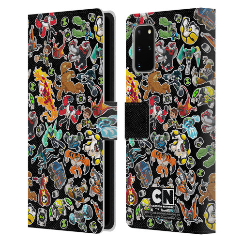 Ben 10: Animated Series Graphics Alien Pattern Leather Book Wallet Case Cover For Samsung Galaxy S20+ / S20+ 5G
