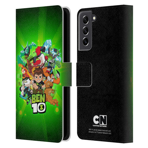 Ben 10: Animated Series Graphics Character Art Leather Book Wallet Case Cover For Samsung Galaxy S21 FE 5G