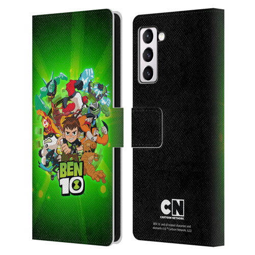 Ben 10: Animated Series Graphics Character Art Leather Book Wallet Case Cover For Samsung Galaxy S21+ 5G