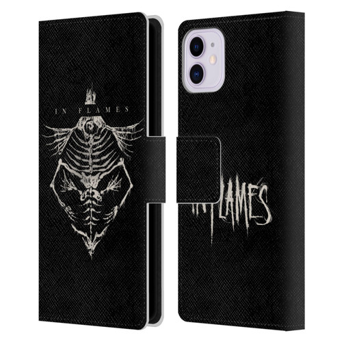In Flames Metal Grunge Jesterhead Bones Leather Book Wallet Case Cover For Apple iPhone 11