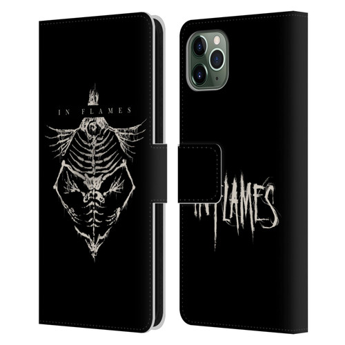 In Flames Metal Grunge Jesterhead Bones Leather Book Wallet Case Cover For Apple iPhone 11 Pro Max