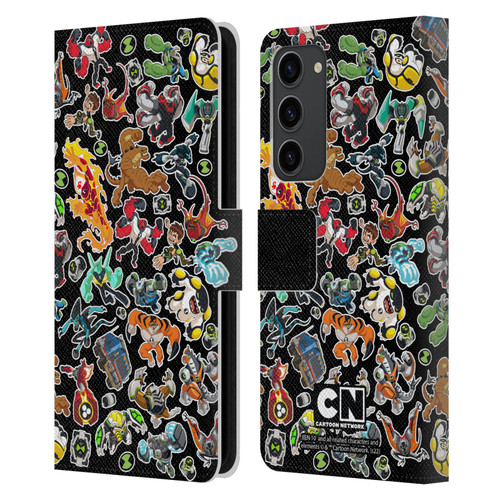 Ben 10: Animated Series Graphics Alien Pattern Leather Book Wallet Case Cover For Samsung Galaxy S23+ 5G