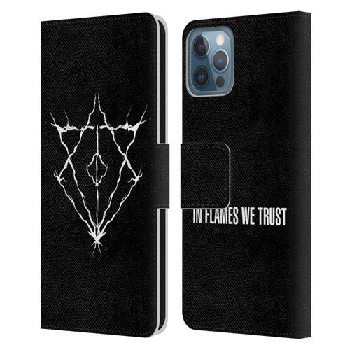 In Flames Metal Grunge Jesterhead Logo Leather Book Wallet Case Cover For Apple iPhone 12 / iPhone 12 Pro